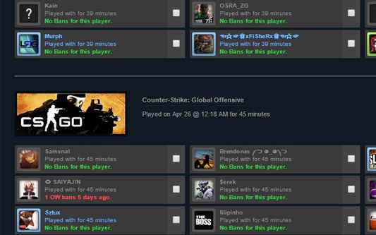 Check your recently played games to see who got banned, also work on group members