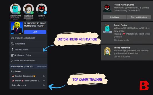Notification menu
